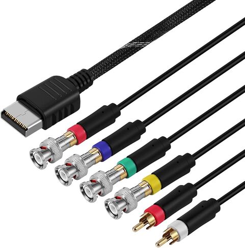 TNP Sega Dreamcast RGB/RGBs Adapter Cable Connector, Compatible to Connect Sega Dreamcast DC Game Consoles to RGB or RGBS Supported Monitors, with BNC Connectors in Saudi Arabia