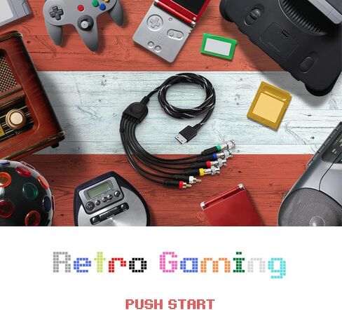 TNP Sega Dreamcast RGB/RGBs Adapter Cable Connector, Compatible to Connect Sega Dreamcast DC Game Consoles to RGB or RGBS Supported Monitors, with BNC Connectors in Saudi Arabia