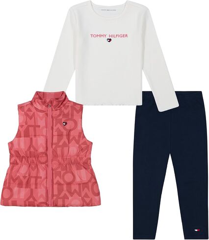 Tommy Hilfiger baby-girls 3pc Puff Vest Pant Set in Saudi Arabia