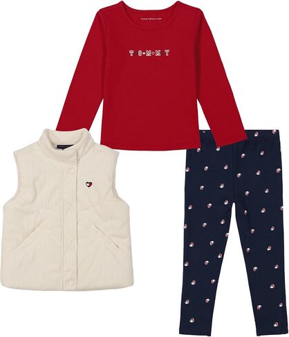 Tommy Hilfiger baby-girls 3pc Puff Vest Pant Set in Saudi Arabia