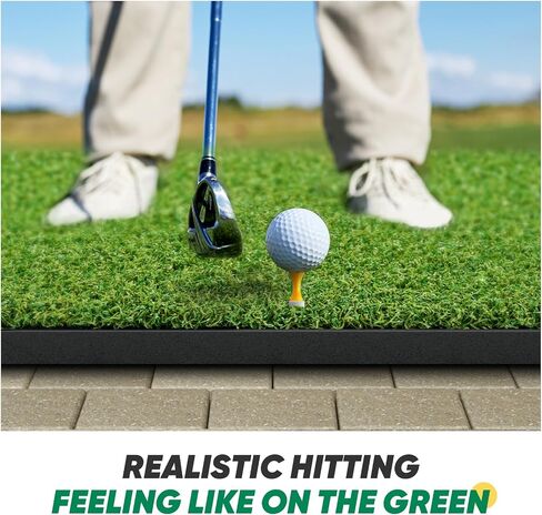 Golf Hitting Mat, 5x4ft Artificial Golf Dual- Turf Practice Mat for Outdoor & Indoor Training, Thicken Golf Hitting Training Matt with 9 Golf Balls 9 Golf Tee for Backyard in Saudi Arabia