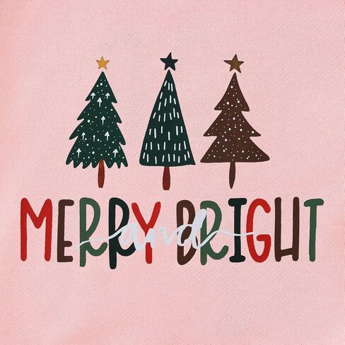 Christmas Sweatshirts Toddler Boy Girl Merry and Bright Shirt Christmas Tree Crewneck Pullover Tops Holiday Outfit in Kuwait