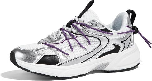 LUCKY STEP Women's Fashion Walking Shoes Running Platform Mesh Casual Sport Gym Work Adjustable Lace Lifestyle Stylish Trendy Athletic Tennis Shoes in Saudi Arabia