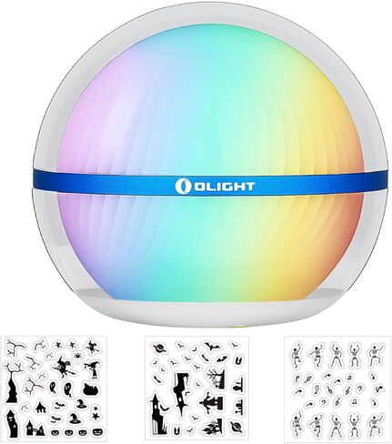 OLIGHT Sphere Smart Night Light, 75 lumens Stepless Dimming Table Lamp with Remotely APP Control, Magnetic Rechargeable RGB Ambient Light for Sleeping, Reading, and Relaxation in Kuwait
