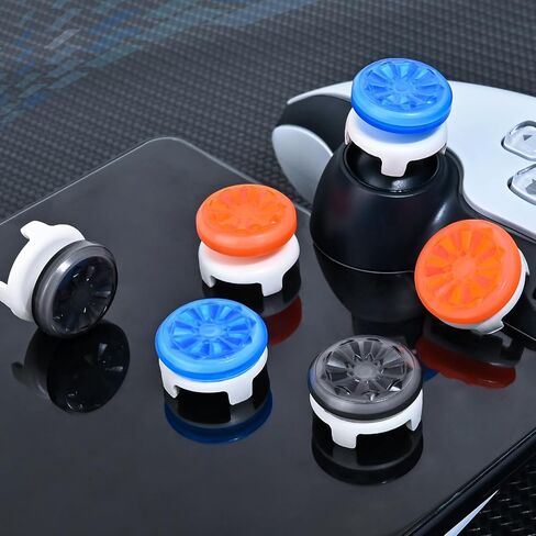 DLseego Thumb Grips Caps for PlayStation Portal Remote Player, Full Protection Anti-Slip & Anti-Scratch Anti-Fingerprint Protective Cartoon Button Cap Cover 2 Thumb Stick Caps - Black in Saudi Arabia