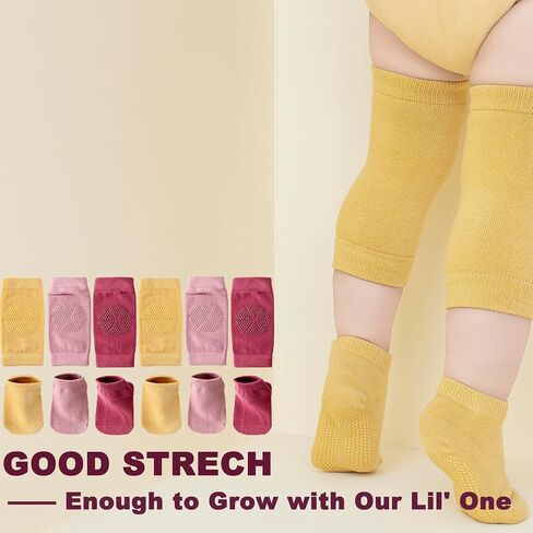 وسادات وجوارب للركبة مضادة للانزلاق للأطفال من الجنسين، تحافظ على ركبة الطفل وكاحله، أساسيات مشاية الأطفال in Kuwait