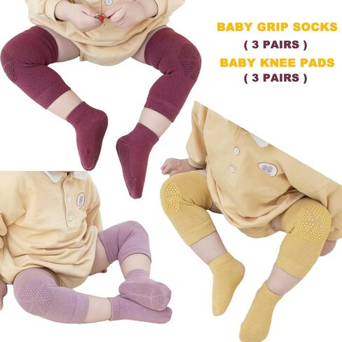وسادات وجوارب للركبة مضادة للانزلاق للأطفال من الجنسين، تحافظ على ركبة الطفل وكاحله، أساسيات مشاية الأطفال in Kuwait