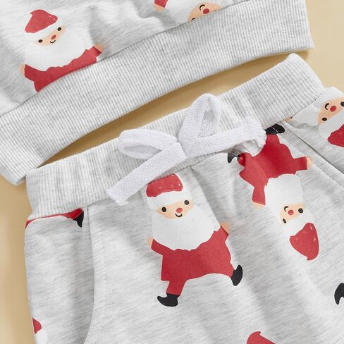 NZNDSHD Baby Boy Christmas Outfit Truck Christmas Tree Snowman Print Long Sleeve Sweatshirts Pants 2Pcs Clothes Set in Saudi Arabia