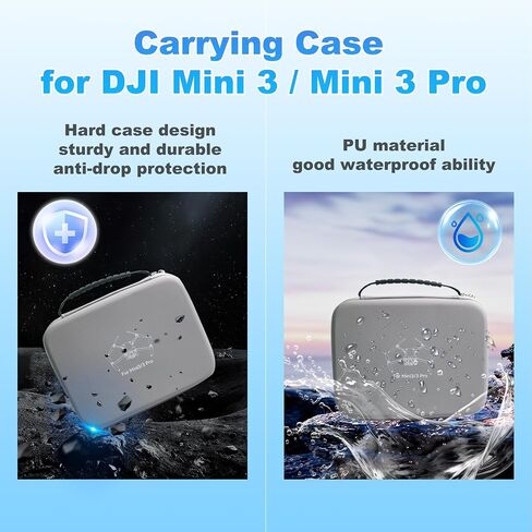 O'woda Carrying Case for DJI Mini 3 / Mini 3 Pro, Drone Travel Case Protable Storage Bag with Adjustable Shoulder Strap Compatible with DJI Mini 3 / Mini 3 Pro Accessories in Saudi Arabia