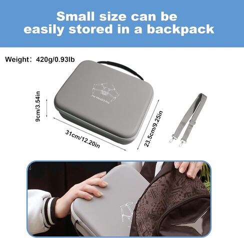 O'woda Carrying Case for DJI Mini 3 / Mini 3 Pro, Drone Travel Case Protable Storage Bag with Adjustable Shoulder Strap Compatible with DJI Mini 3 / Mini 3 Pro Accessories in Saudi Arabia