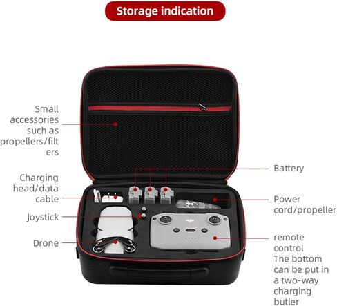 حقيبة حمل O'woda لـ DJI Mini 3 / Mini 3 Pro، حقيبة سفر بدون طيار حقيبة تخزين محمولة مع حزام كتف قابل للتعديل متوافق مع ملحقات DJI Mini 3 / Mini 3 Pro in Kuwait