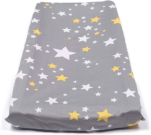 Changing Pad Cover, Stretchy Changing Table Pad Cover,100% Jersey Cotton Unisex Cradle Sheets for Baby Girl and Baby Boy, Star Pattern (grey1) in Saudi Arabia