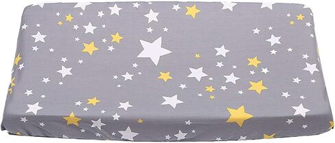 Changing Pad Cover, Stretchy Changing Table Pad Cover,100% Jersey Cotton Unisex Cradle Sheets for Baby Girl and Baby Boy, Star Pattern (grey1) in Saudi Arabia