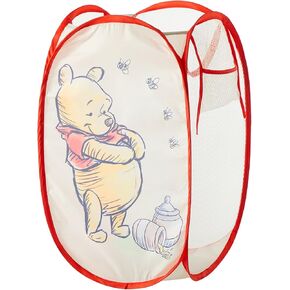 Disney Winnie the Pooh Pop Up Hamper with Durable Carry Handles for Laundry, Nursery, Storage, 21'' H x 13.5'' W X 13.5'' L