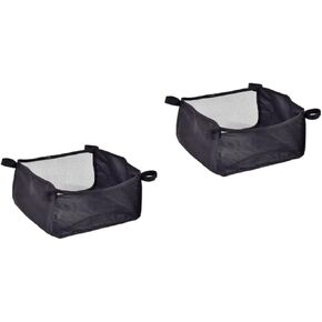 ibasenice Stroller Storage Basket - 2PCS Baby Stroller Basket Nappy Storage Pouch Baby Stroller Bottom Basket Under Case Storage Bags Stroller Accessories