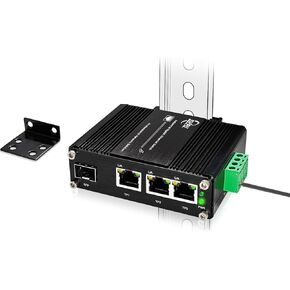 Mini Managed Industrial 5-Port Gigabit Ethernet Switch 5×10/100/1000BASE-T RJ45 Switch Support Web Management,QoS,Vlan Din Rail /Wall Mount Easy Smart Managed Network Switch
