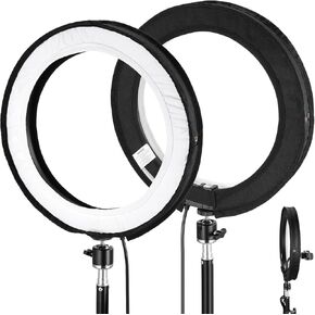 NEEWER Ring Light Diffuser for RH12B RH12C 12" Ring Light Only, Elastic Video Light Softbox Sock for Soft & Even Light, No Light Leakage, White Light Soft Cloth for Live Stream/Video Recording, NS008