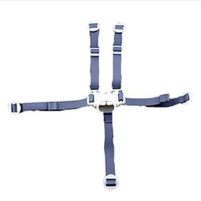 Replacement Parts for Fisher-Price 4-in-1 Total Clean High-Chair - DKR72 + More Models ~ 5 Point Restraint Strap ~ 2 Shoulder Straps, 2 Waist Straps, Crotch Strap with Buckle