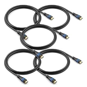 BlueRigger 8K HDMI Cable (6FT - 3 Pack, 8K 60Hz HDR, 4K 120Hz, High Speed 48Gbps with Ethernet, eARC, 3D, HDCP 2.3) - Compatible with PS5, Xbox, Roku, Apple TV, Switch, PC