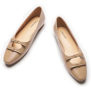 C.Paravano Chic Bow Knot Flats Fashion Hollow Out Design Round Toe Shoes Comfortable Daily Dress Flats