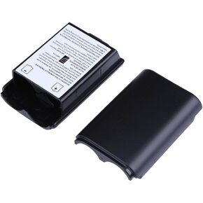 Trenro 2X Black Battery Pack Cover Shell Case Kit for Xbox 360 Wireless Controller (Black)