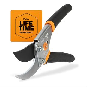 مقصات تقليم Fiskars Bypass، مقصات حديقة بسعة 5/8 بوصة، مقص البستنة مع شفرة فولاذية حادة مقاومة للصدأ