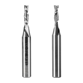 POWERTEC Solid Carbide Up Cut 1/8" Spiral Router Bit, Router Bit 1/4" Shank Woodworking Router bits for use on CNC and Router Tool, Router bits for Router Bushing (73003)
