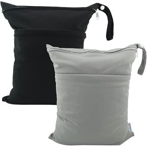 حقائب مبللة وجافة لحفاضات الأطفال القماشية وحقائب ملابس السباحة المبللة، حقائب سفر مقاومة للماء وقابلة للغسل، حقيبة صالة الألعاب الرياضية على الشاطئ لملابس السباحة والملابس المبللة، حقيبة السباحة، حقيبة الغسيل، بدلة السباحة الرطبة، حقيبة رطبة وجافة قطعتين in Kuwait