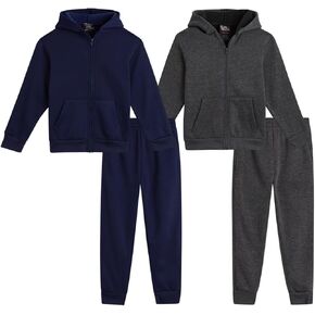 Boy's Jogset - 4 Piece Soft Fleece Zip Up Hoodie and Boys Jogger Pants - Athletic Boys' Clothing Sets (2T-7) in Kuwait