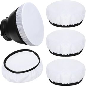 7"/18cm Light Diffuser,Soft Diffuser Lamp Cover White Lamp Shade Diffuser,Great for Studio Strobe Reflectors, Video Shooting (6Pcs)