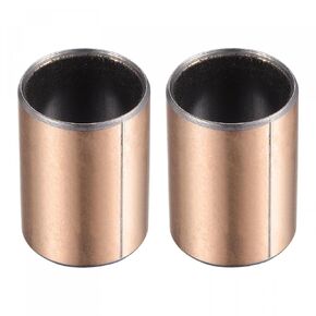 uxcell Sleeve Bearing 18mm Bore 20mm OD 15mm Length Plain Bearings Wrapped Oilless Bushings 2pcs