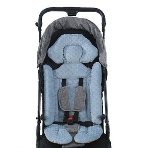 Universal Baby Stroller Seat Liner Thicken Cotton Kids Pushchair Cushion Seat Mat Soft Infant Car Seat Insert Stroller Cushion Anti-Slip Stroller Insert Liner Seat Pad Cover for Head and Body Support