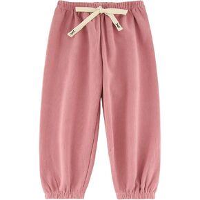 Toddler Corduroy Pants for Boys&Girls, Toddler Sweatpants with Tie Up Design for Winter&Autumn
