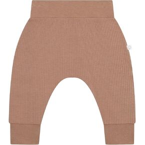 MORI Baby Bear Print Ribbed Joggers - Viscose and Cotton Blend - Elasticated Waistband with Stretch - Comfy Everyday Trousers