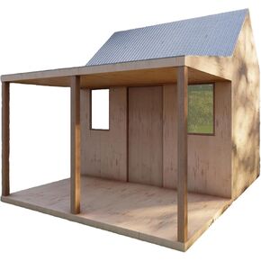12’x8’ Tiny Cabin Shed Woodworking Plans - DIY Building Instructions, Framing Plans & Materials List