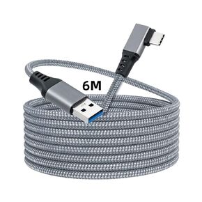 Mcbazel 20Ft(6M) Link Cable Compatible with Quest 3/Quest 2/Quest/PC/VR,USB 3.0 to Type-C Long Cable Accessories 3A Fast Charging &5Gbps Data Transfer Cable for VR Headset,NS Switch