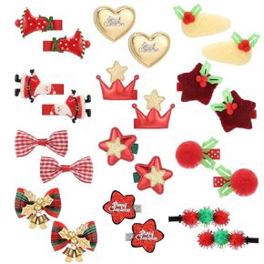24 Pack Hair Clips for Girls, Christmas Hair Barrettes Metal Snap Hair Clips Hair Accessories for Baby Girls Gift