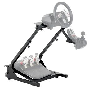 CO-Z Steering Wheel Stand, Height Adjustable Racing Wheel Stand with LED Light Strip, Foldable Gaming Simulator Cockpit Compatible with Logitech G920 G27 G25 G29 Thrustmaster T80 T150 TX F430 More