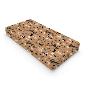 Vintage Western Cowboy Baby Changing Pad Covers Retro Cow Skull Cactus Sun Moon Stars Diaper Change Table Sheets for Girl Boy Wild Plants Soft Breathable Stretch Diaper Changing Pad Mats 32''x16''