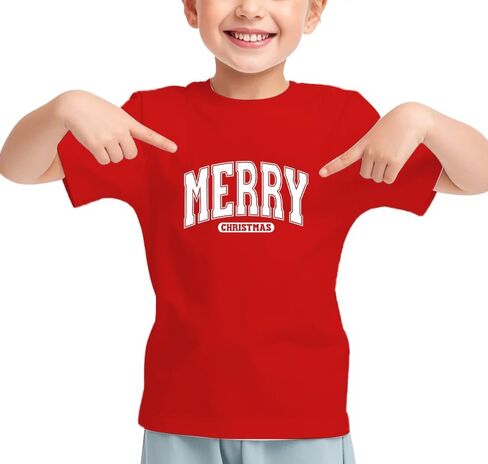 Christmas Shirt for Kids Toddler Boys Girls Rudolph The Red Nose Reindeer T-Shirts Short Sleeve Holiday Tee in Kuwait