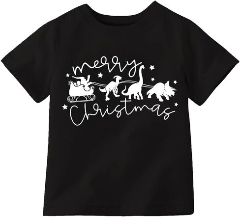 Christmas Shirt for Kids Toddler Boys Girls Rudolph The Red Nose Reindeer T-Shirts Short Sleeve Holiday Tee in Kuwait