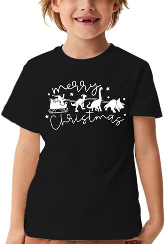 Christmas Shirt for Kids Toddler Boys Girls Rudolph The Red Nose Reindeer T-Shirts Short Sleeve Holiday Tee in Kuwait