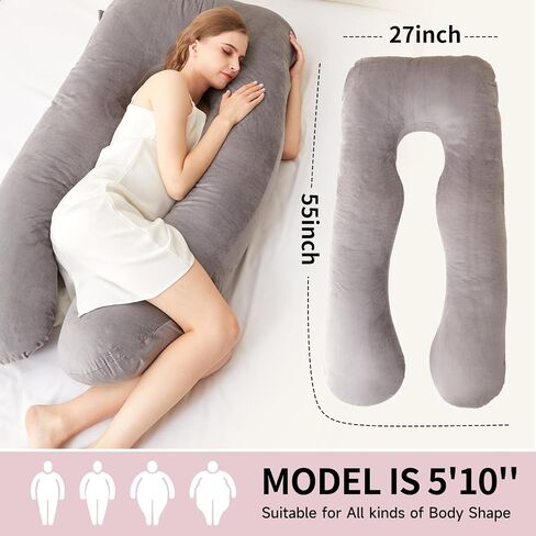 Pregnancy Pillows for Sleeping, U Shaped Lower Pack Pain Breathable Maternity Pillow for Pregnant Women on Feeding，Sleeping, or Reading in Saudi Arabia