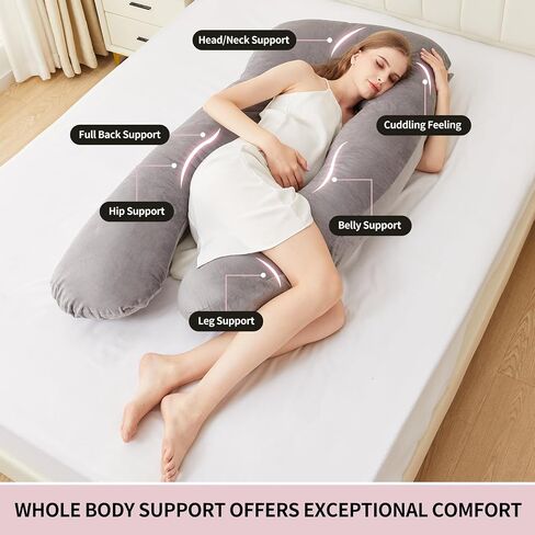 Pregnancy Pillows for Sleeping, U Shaped Lower Pack Pain Breathable Maternity Pillow for Pregnant Women on Feeding，Sleeping, or Reading in Saudi Arabia