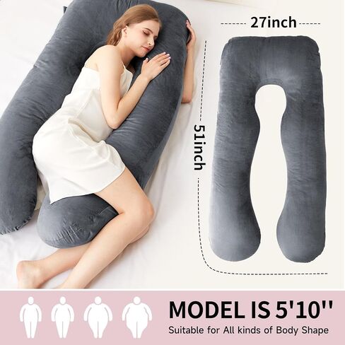 Pregnancy Pillows for Sleeping, U Shaped Lower Pack Pain Breathable Maternity Pillow for Pregnant Women on Feeding，Sleeping, or Reading in Saudi Arabia
