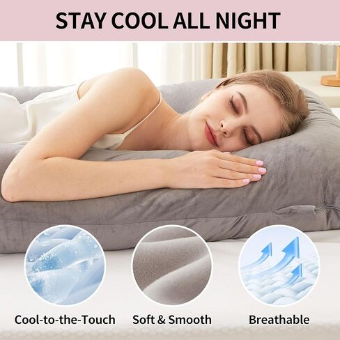 Pregnancy Pillows for Sleeping, U Shaped Lower Pack Pain Breathable Maternity Pillow for Pregnant Women on Feeding，Sleeping, or Reading in Saudi Arabia
