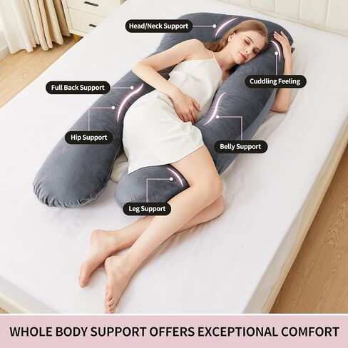 Pregnancy Pillows for Sleeping, U Shaped Lower Pack Pain Breathable Maternity Pillow for Pregnant Women on Feeding，Sleeping, or Reading in Saudi Arabia