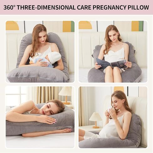 Pregnancy Pillows for Sleeping, U Shaped Lower Pack Pain Breathable Maternity Pillow for Pregnant Women on Feeding，Sleeping, or Reading in Saudi Arabia