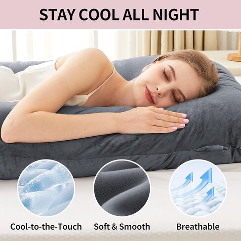 Pregnancy Pillows for Sleeping, U Shaped Lower Pack Pain Breathable Maternity Pillow for Pregnant Women on Feeding，Sleeping, or Reading in Saudi Arabia