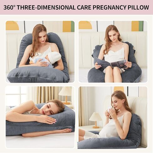 Pregnancy Pillows for Sleeping, U Shaped Lower Pack Pain Breathable Maternity Pillow for Pregnant Women on Feeding，Sleeping, or Reading in Saudi Arabia
